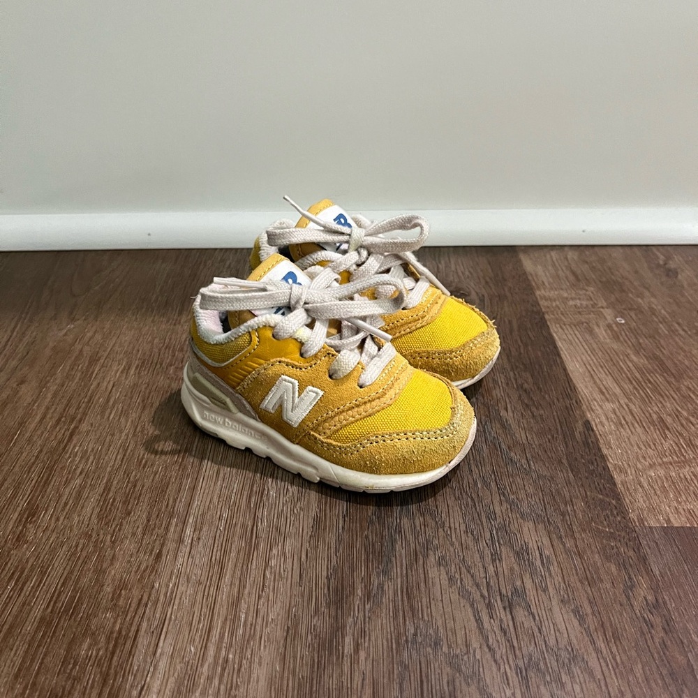 New Balance Baby or Toddler Yellow Retro-Inspired Sneakers
